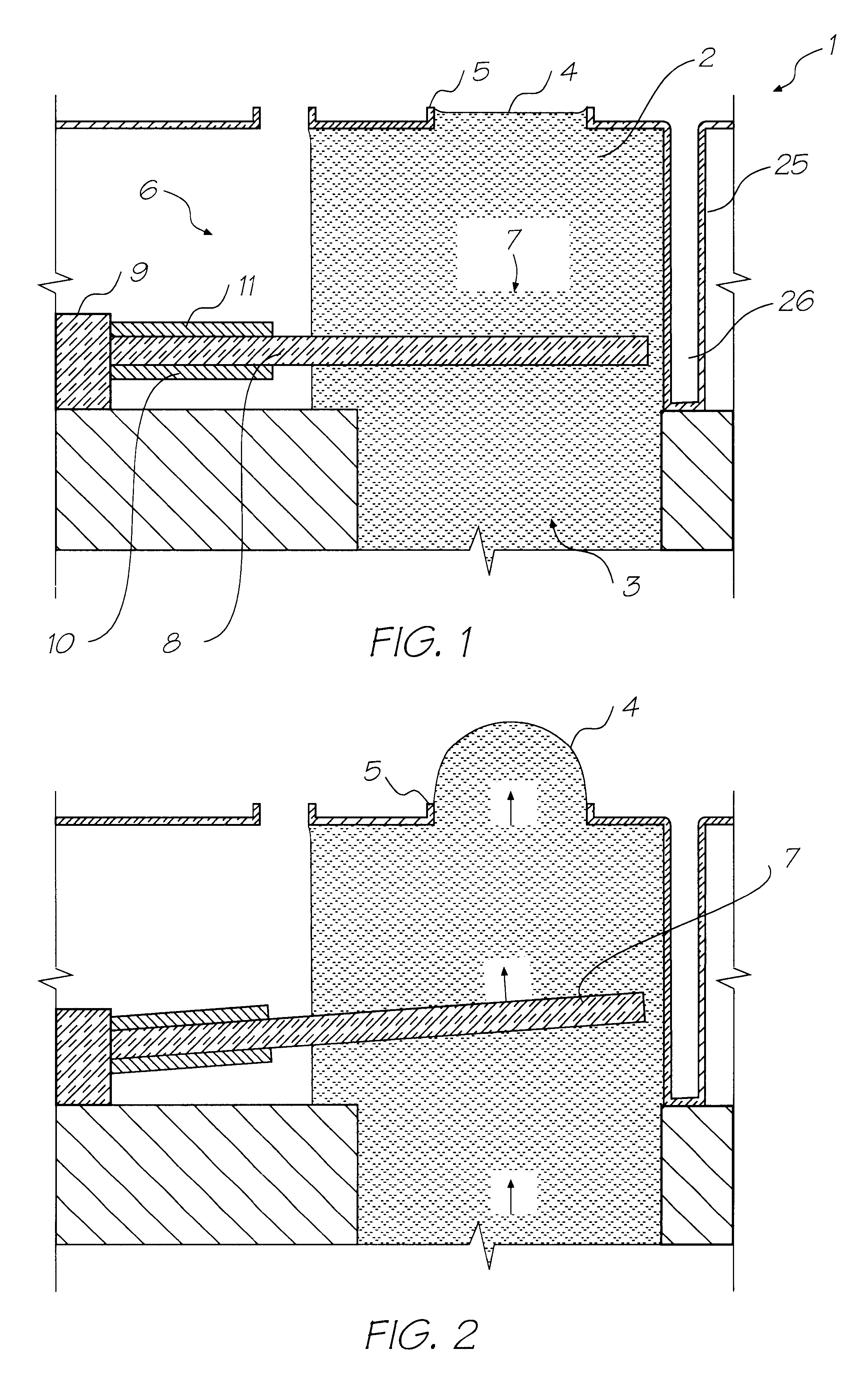 Ink supply arrangement for a portable ink jet printer