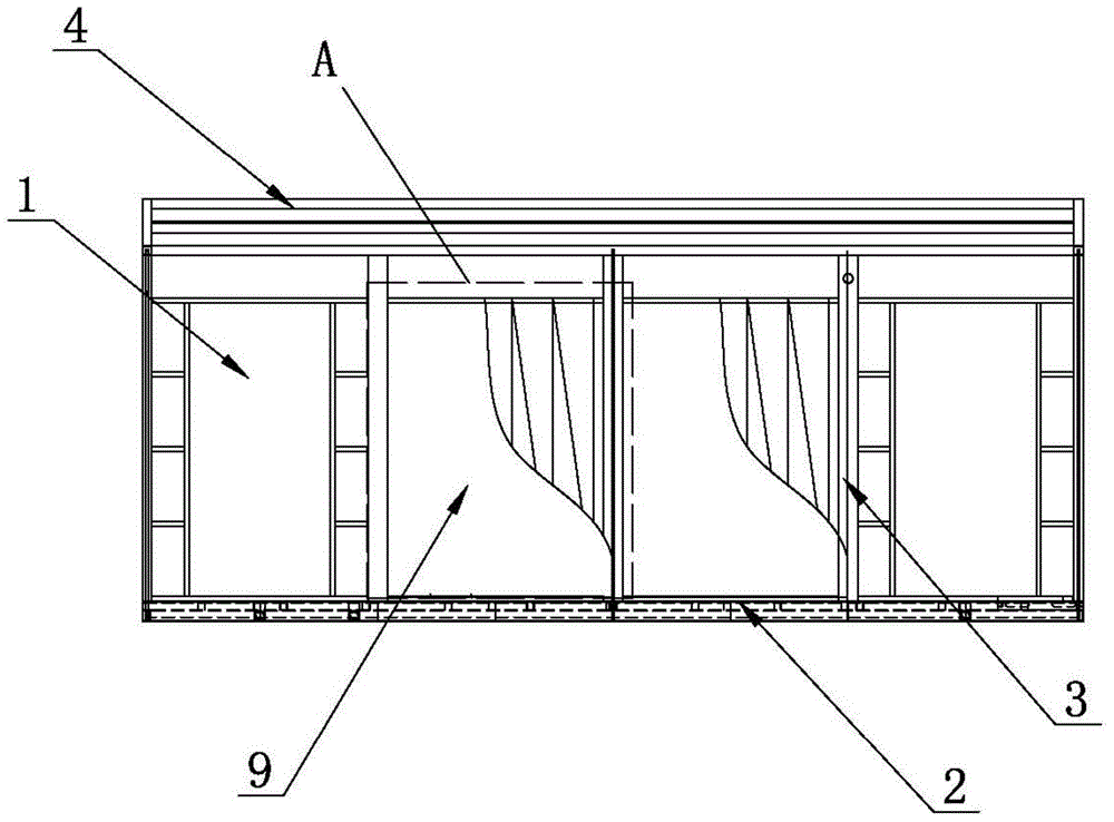 Combined structure of prefabricated cabin type transformer substation with low cost