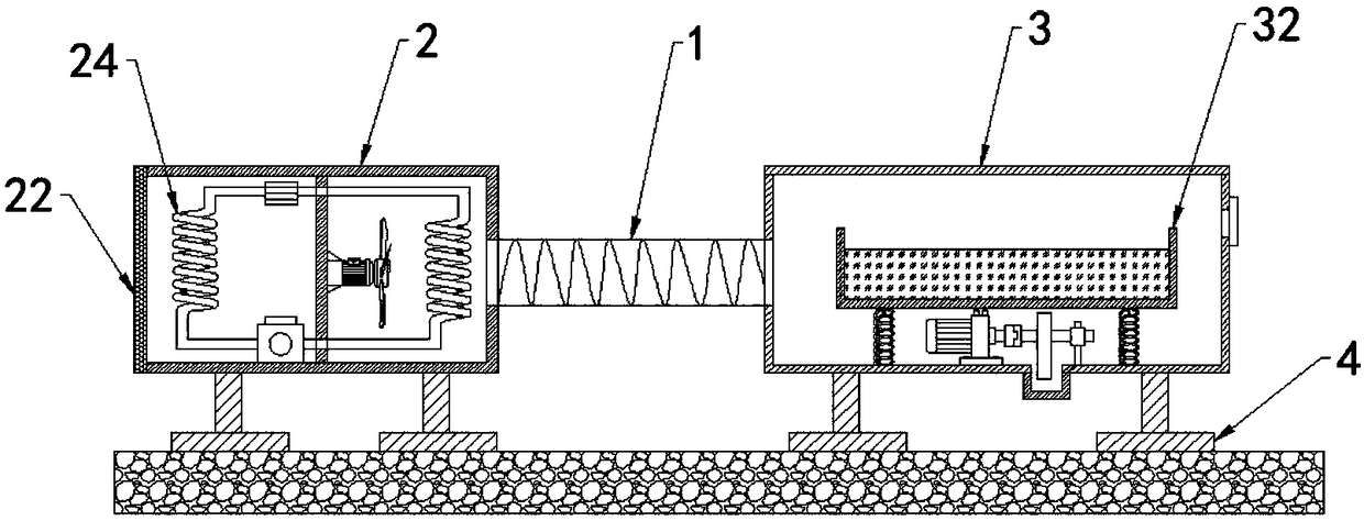 Drying system achieving heating through air source heat pump