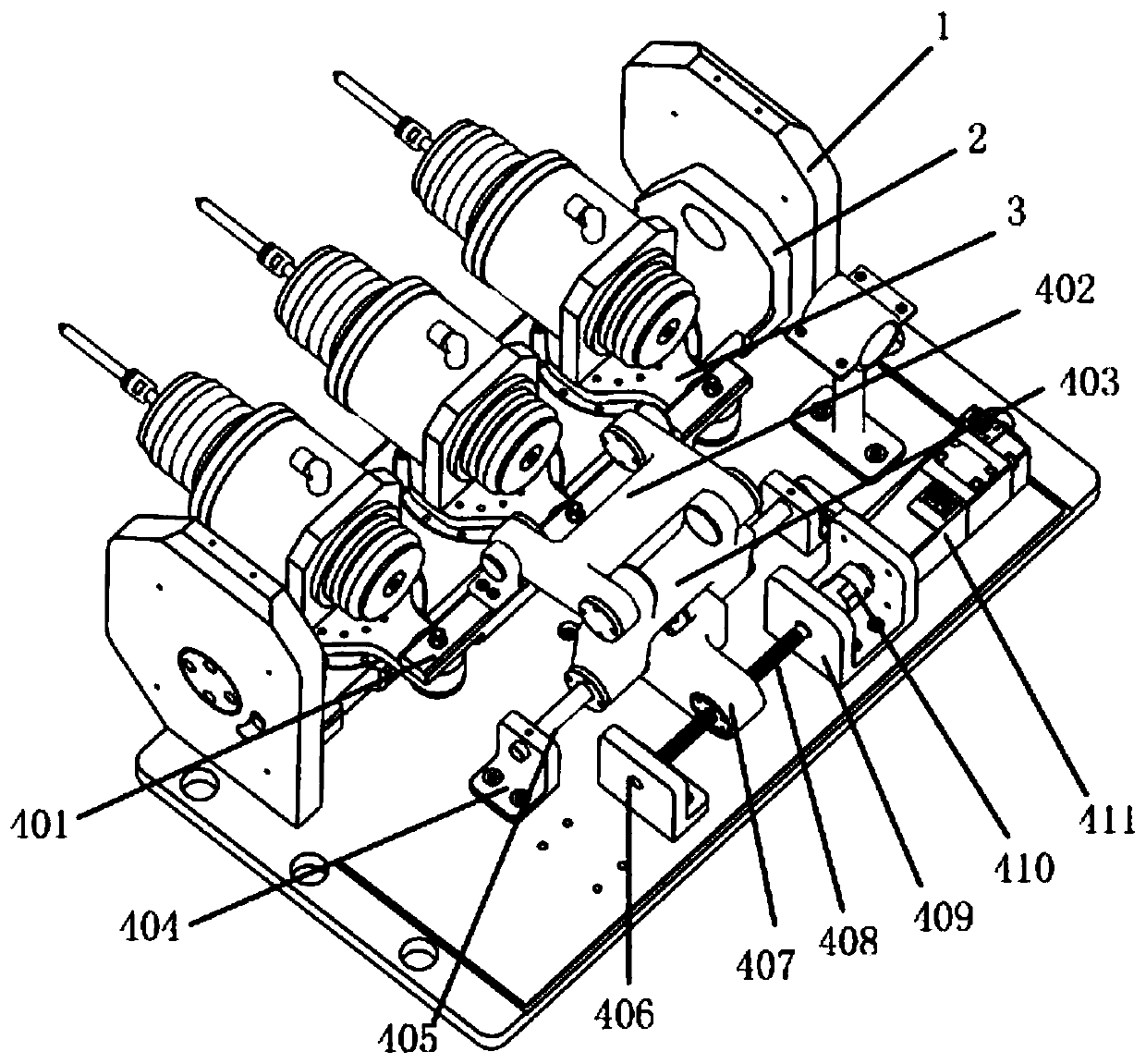 Multi-axis two-degree-of-freedom synchronous swinging device