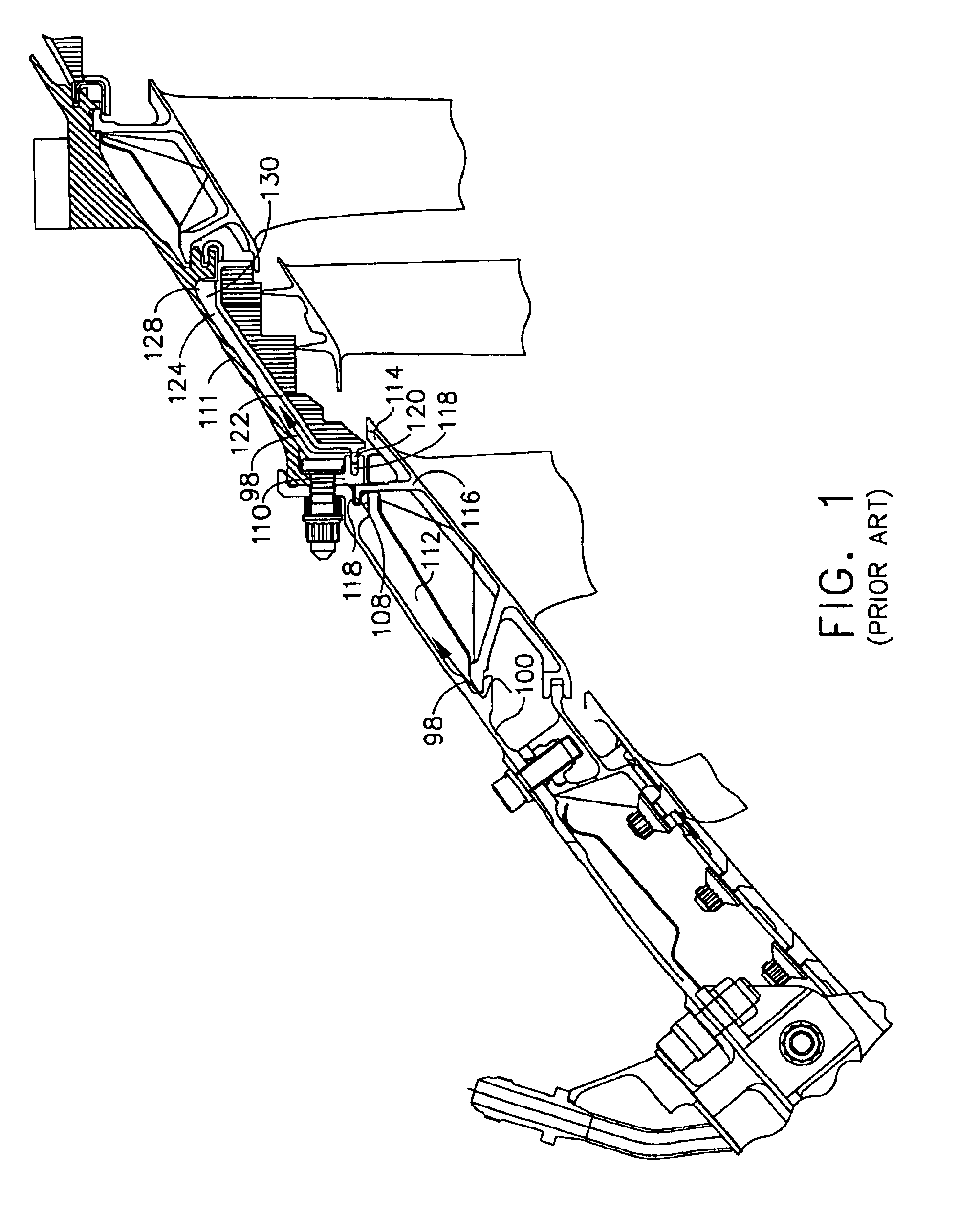 Internal low pressure turbine case cooling