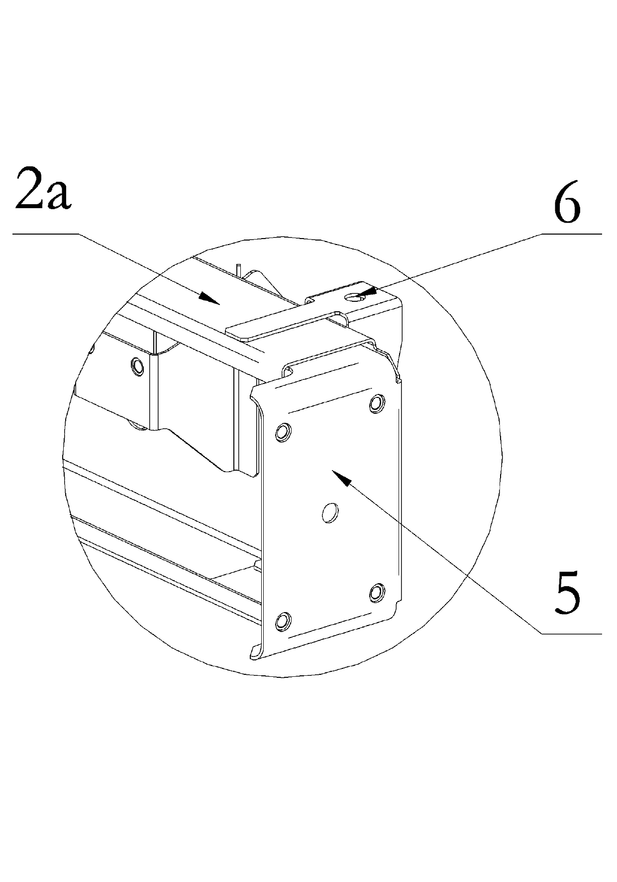 Frame of right three-wheeled motorcycle