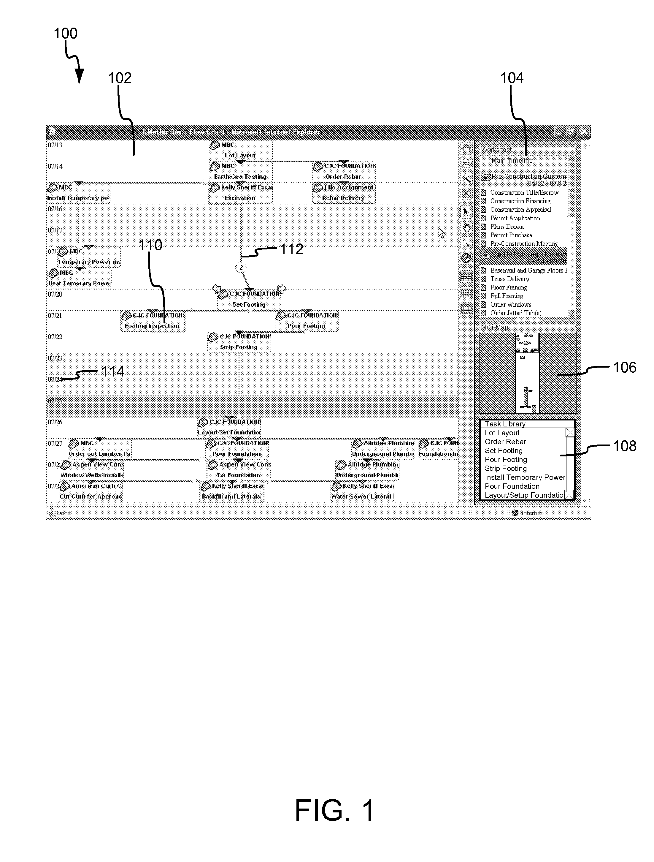 Apparatus, system, and method for presenting project scheduling information in combination with workflow information