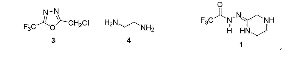 Channelized method for continuously producing N-[(2Z)-piperazine-2-subunit]-2, 2, 2-trifluoroacetyl hydrazine