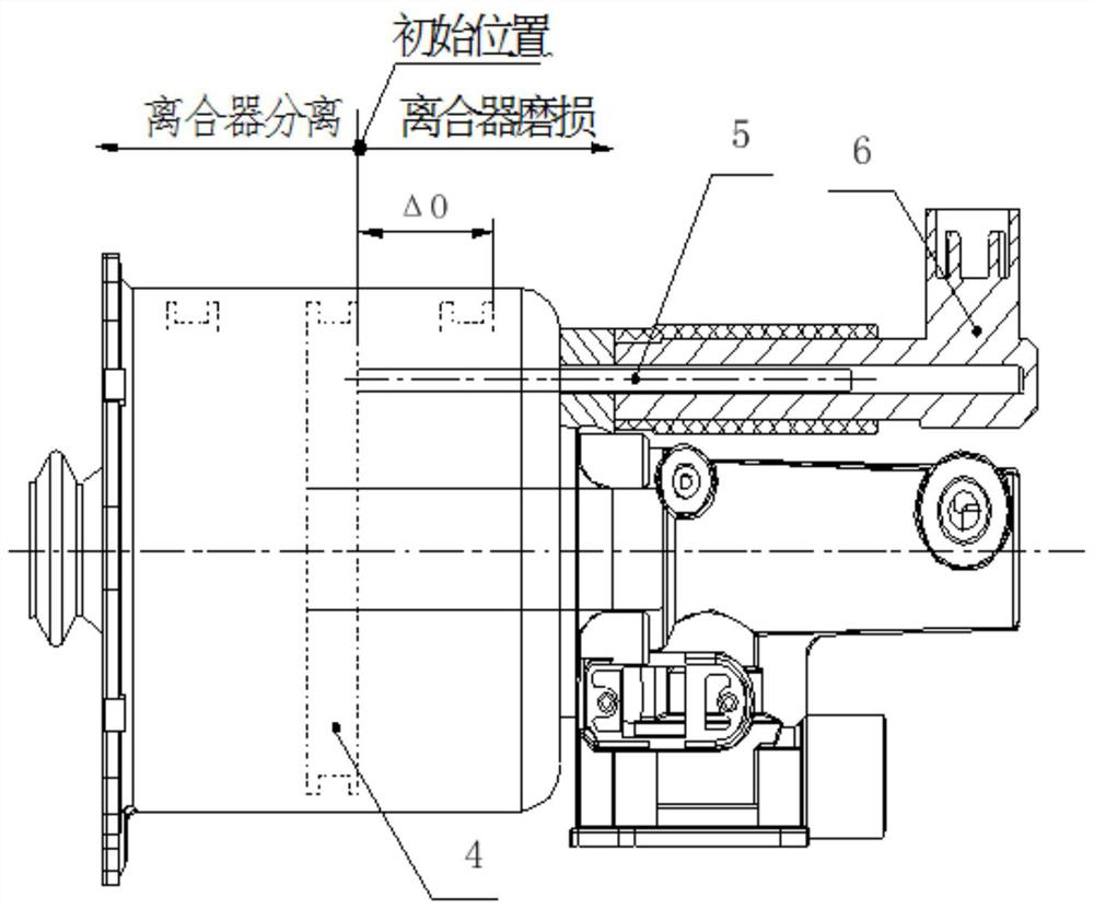 Method and system for predicting service life of clutch with displacement sensor booster