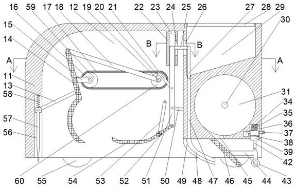 Turf laying device with soil screening and sand laying functions