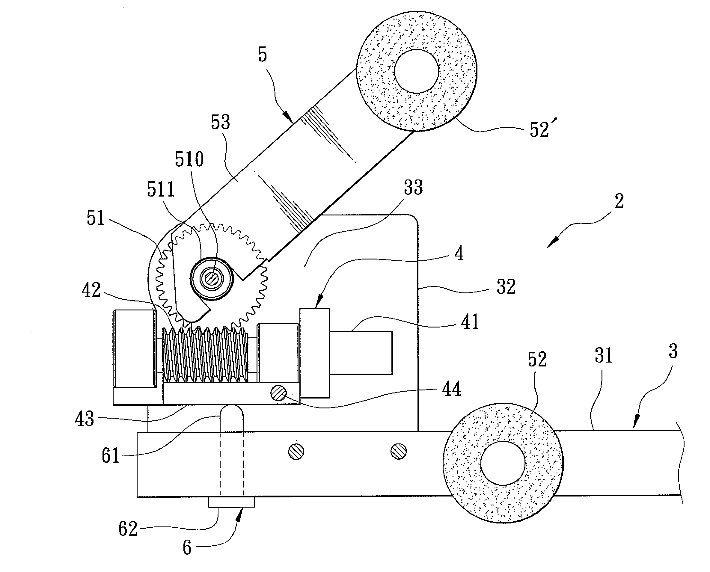 Ankle-clamping device for an inversion table