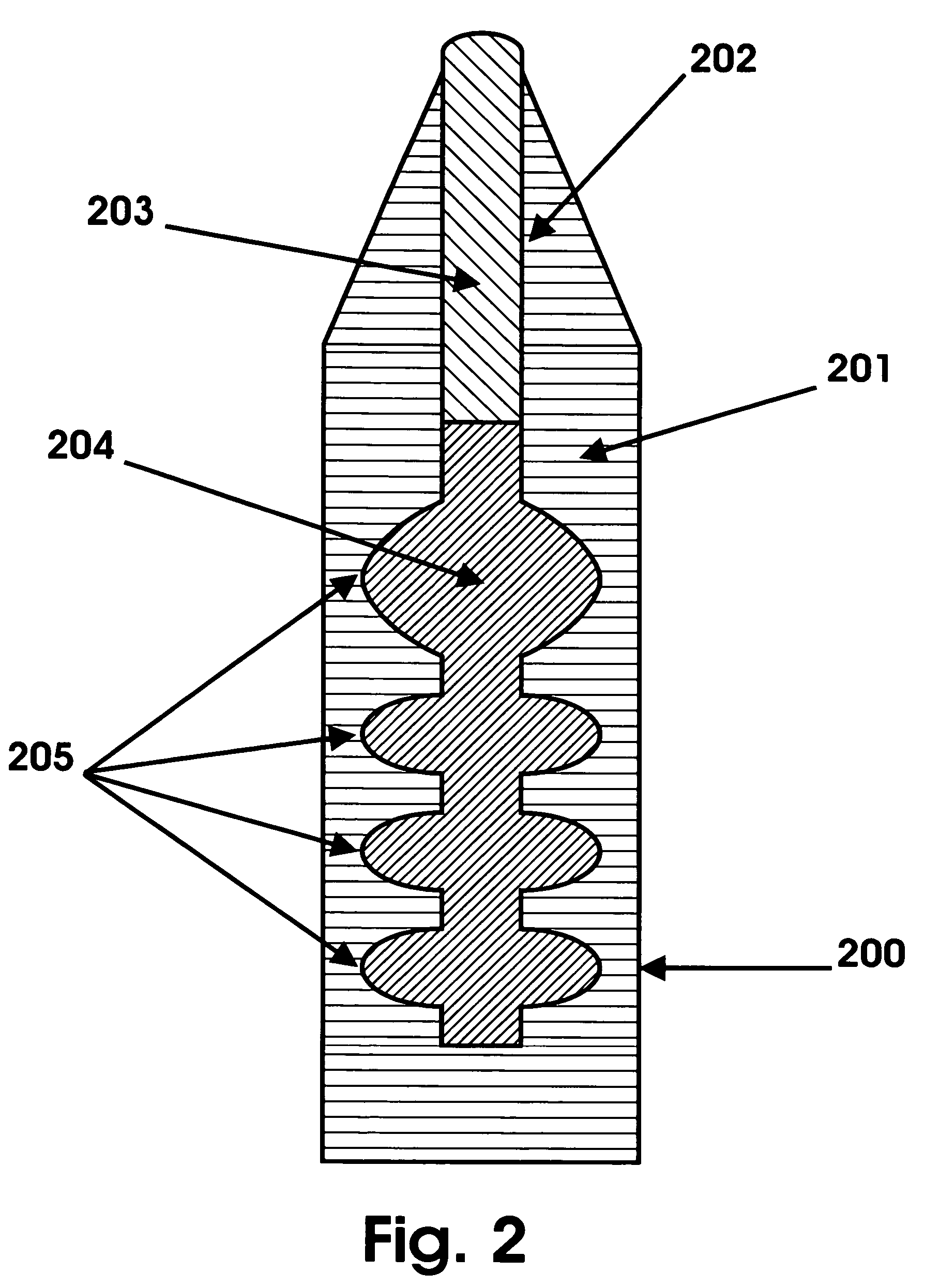 Expanding projectile