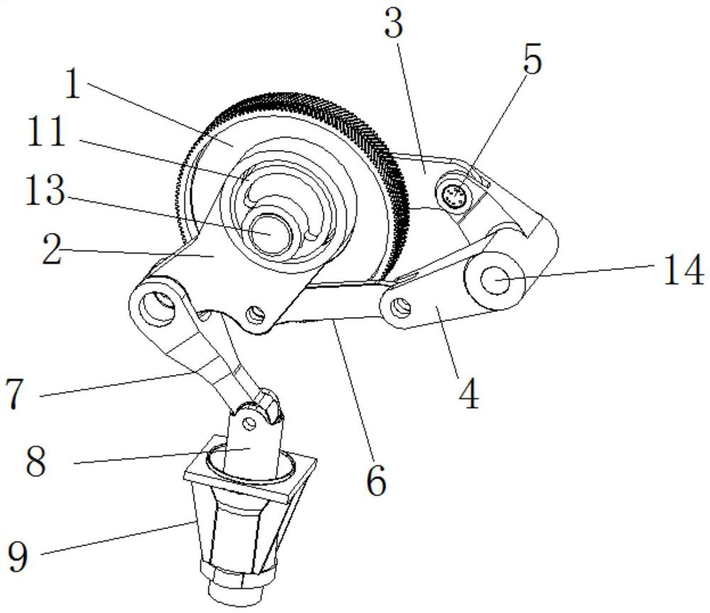 Eight-connecting-rod press transmission mechanism