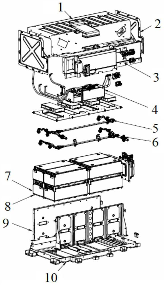 High-efficiency low temperature difference integrated liquid-cooled battery system