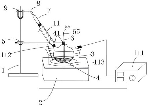 A kind of oxygen avoidance device for free radical polymerization reaction