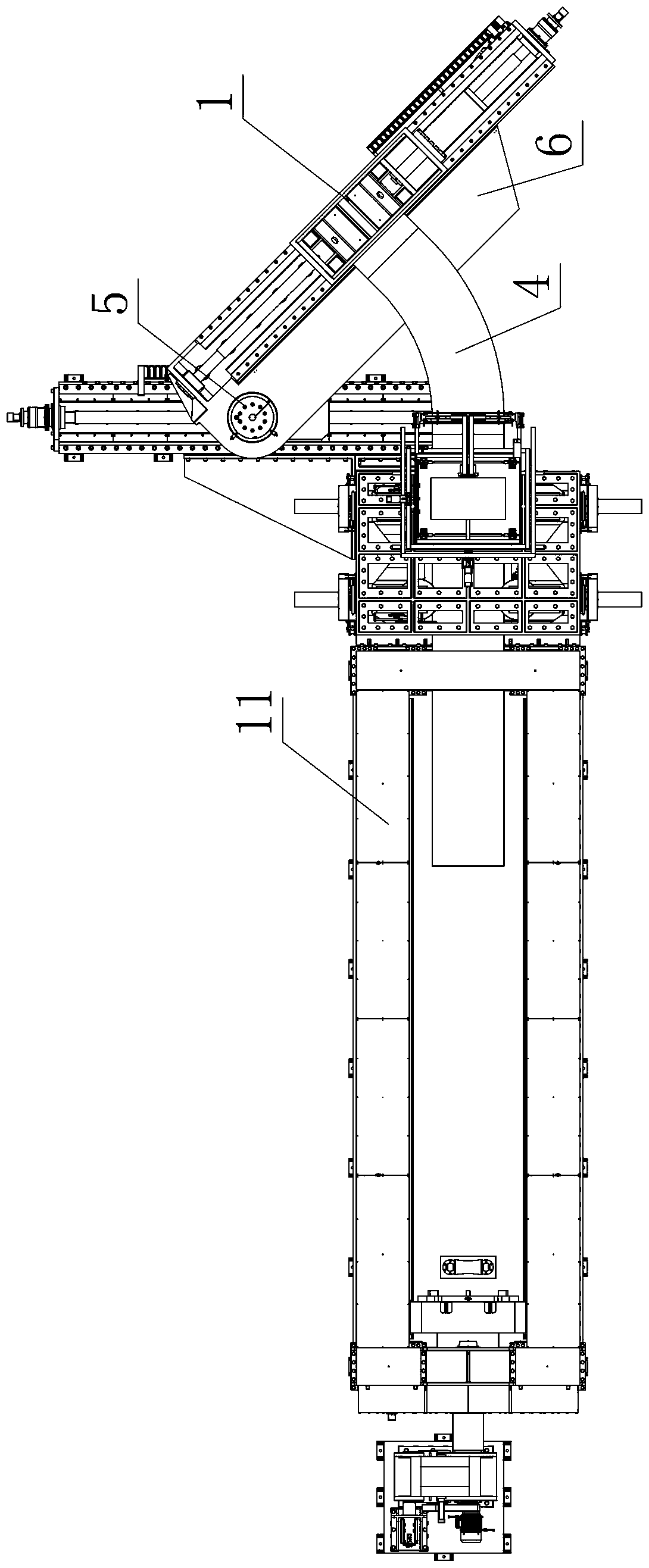 Intermediate-frequency pipe bending machine