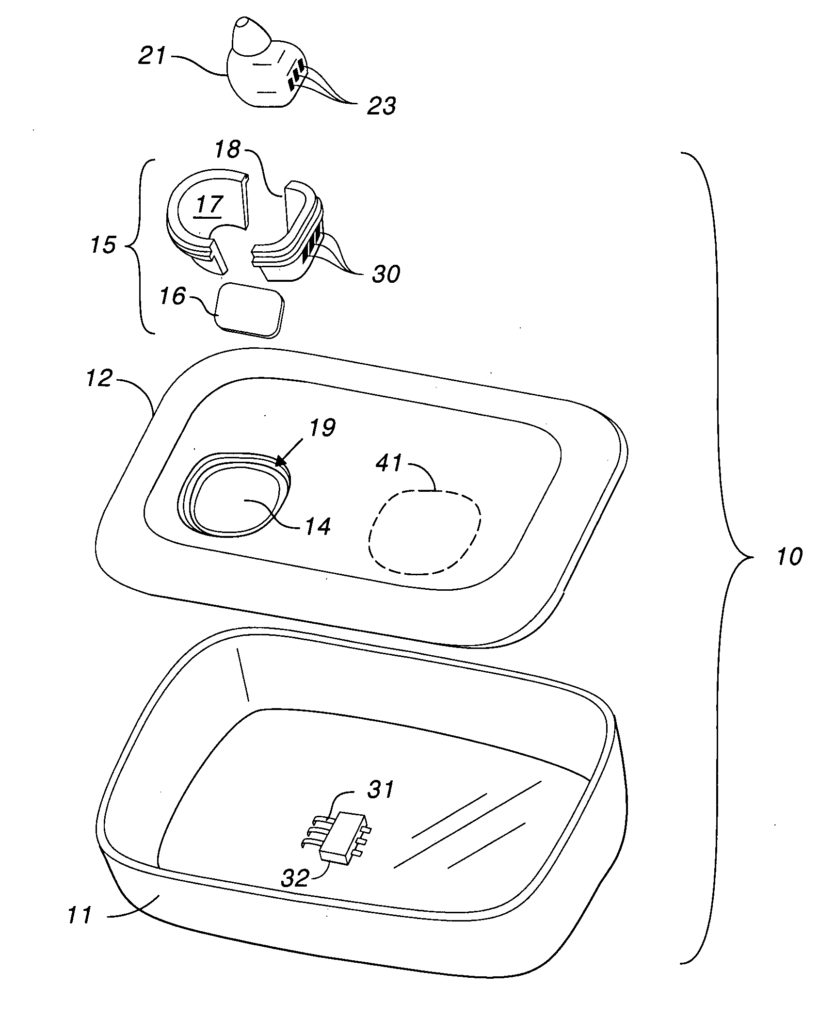 Modular charger for hearing aid