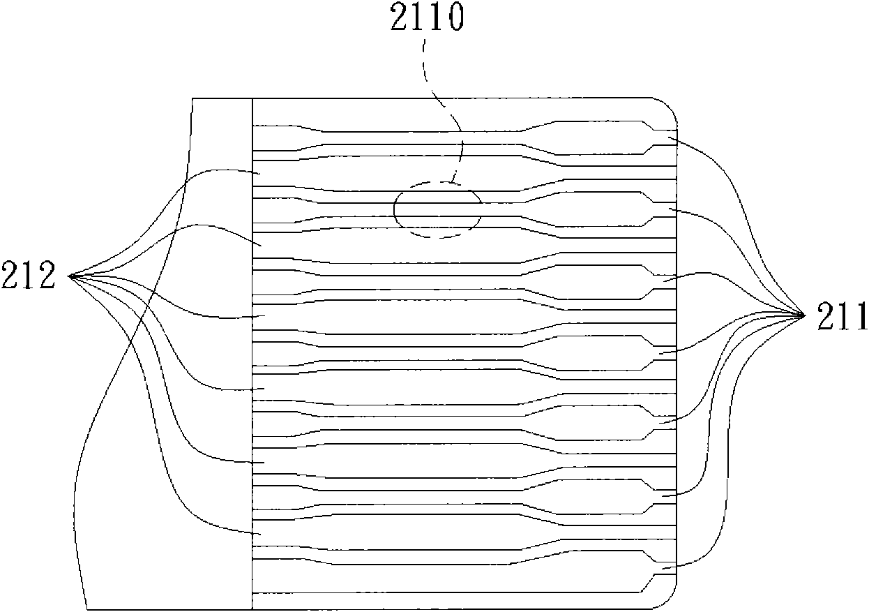 Pin wiring structure of card insertion end of flexible printed circuit board