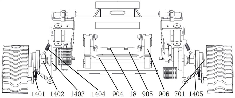 Agricultural all-terrain walking type deformable chassis device and uphill and downhill method