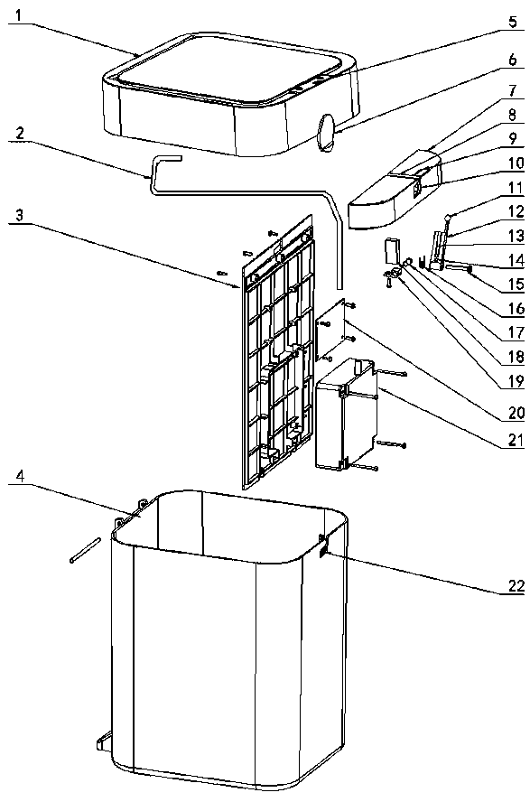 Garbage can garbage bag hot melting device