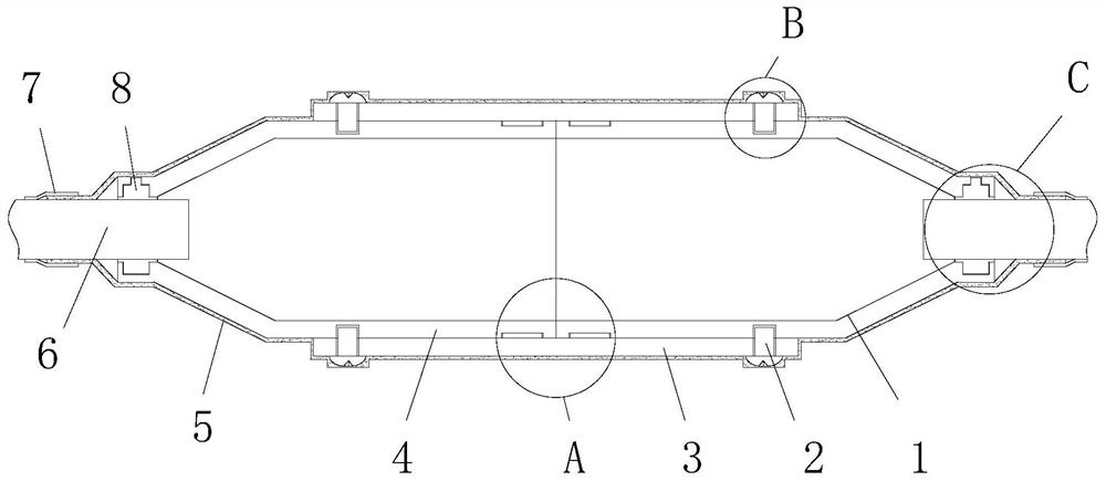 Waterproof structure of cable intermediate joint