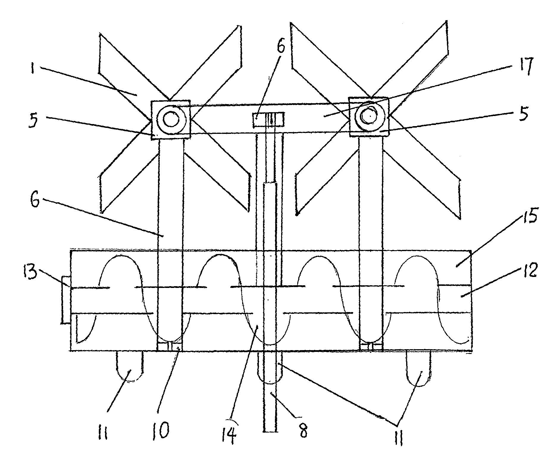 Apparatus for removing snow and ice, matched with loader