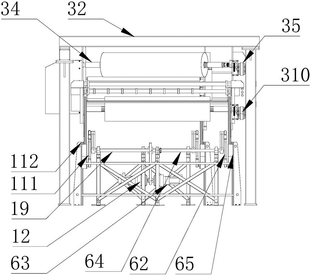 Online automatic laminating system of glass production line