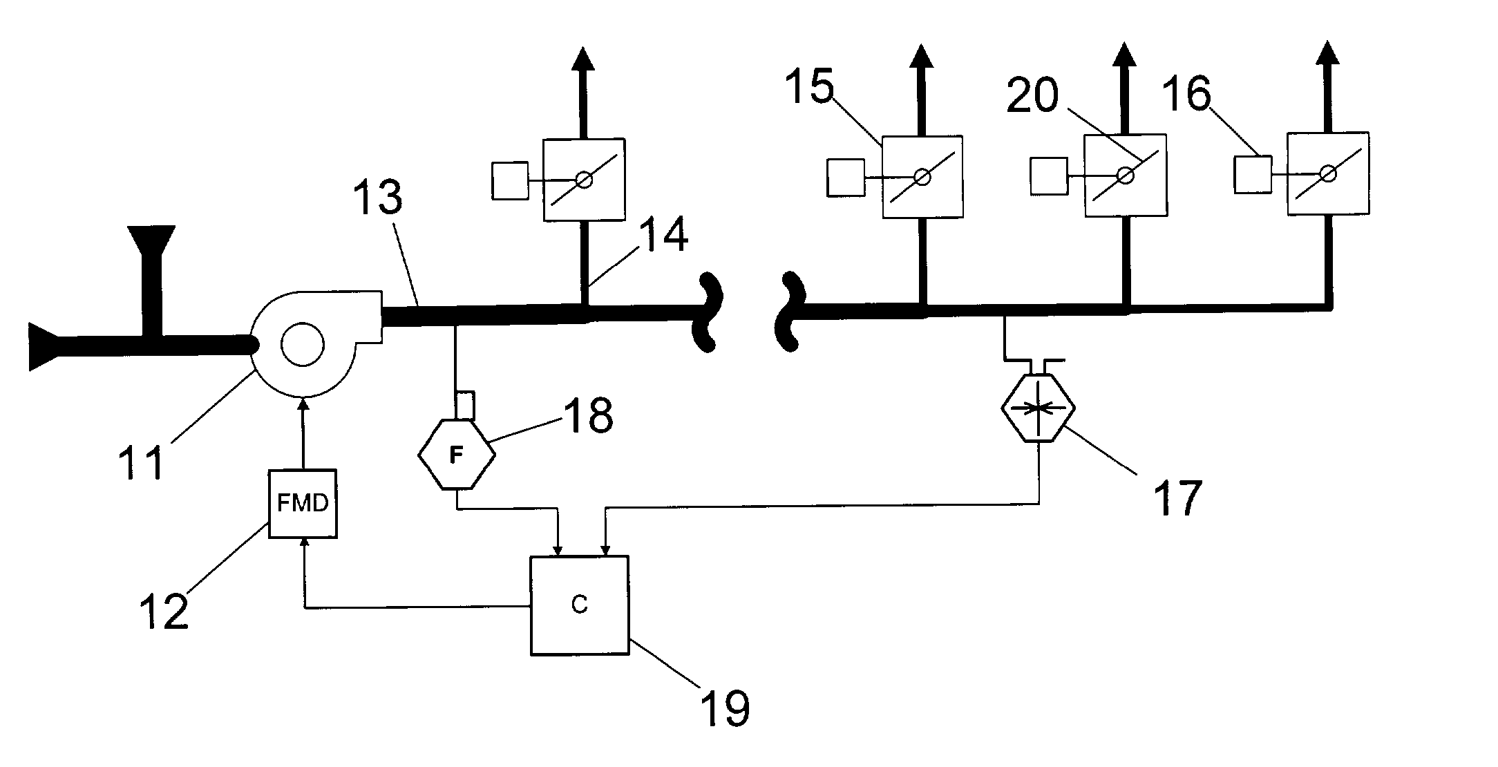 Method and apparatus for controlling variable air volume supply fans in heating, ventilating, and air-conditioning systems