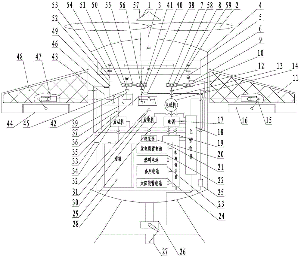 Oil/optical/electric multi-power source fixed-wing aircraft