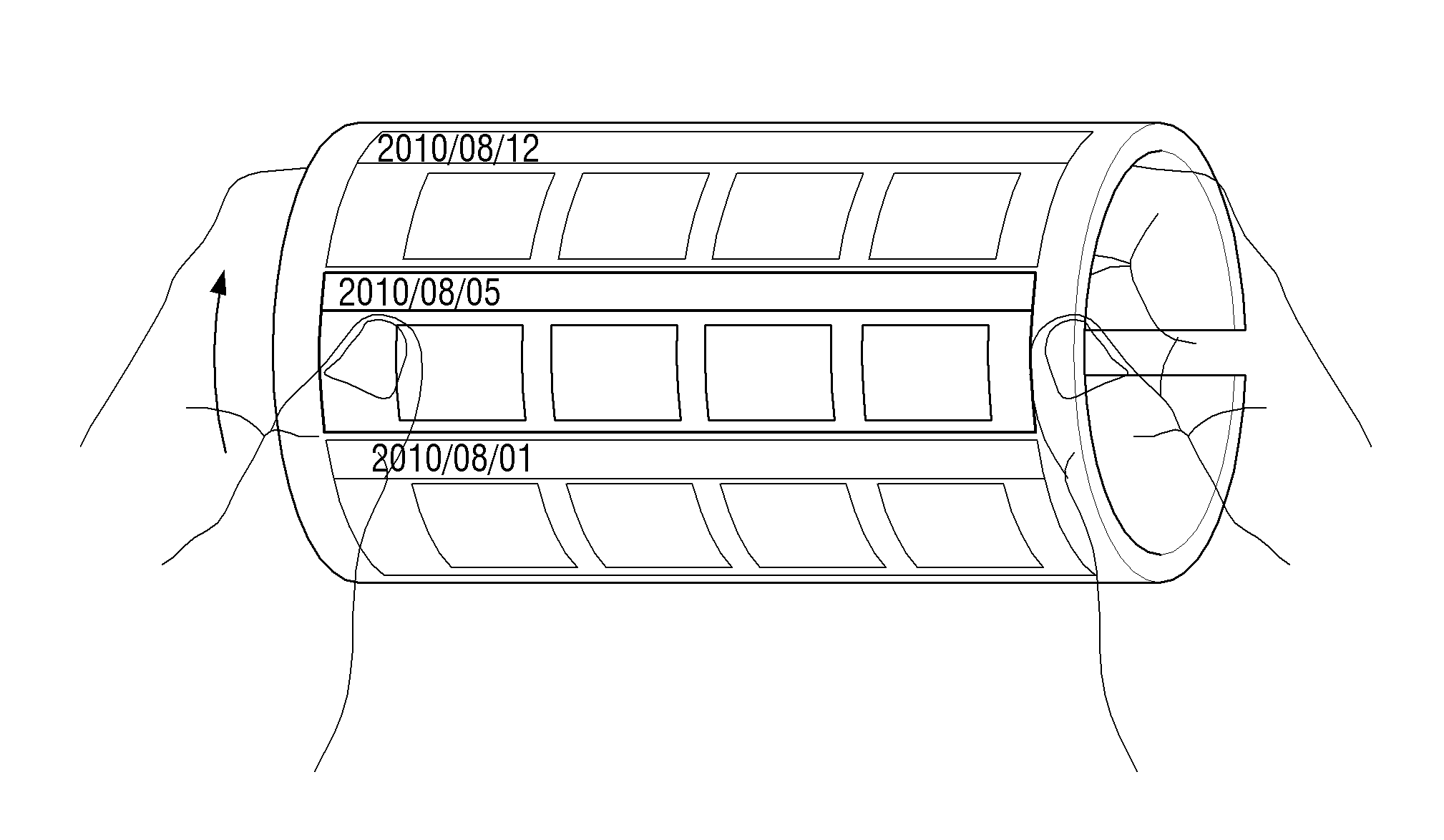 Bendable display device and displaying method thereof