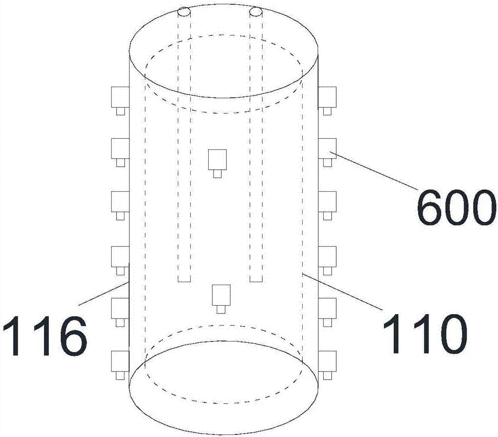 Testing device and simulation method of enhanced type terrestrial heat exploitation simulation