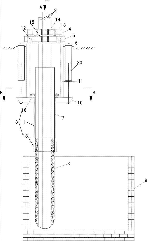 Large submerged arc furnace combined self-baking electrode device capable of removing housing and use method thereof