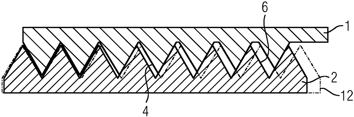 Component, provided with a thread