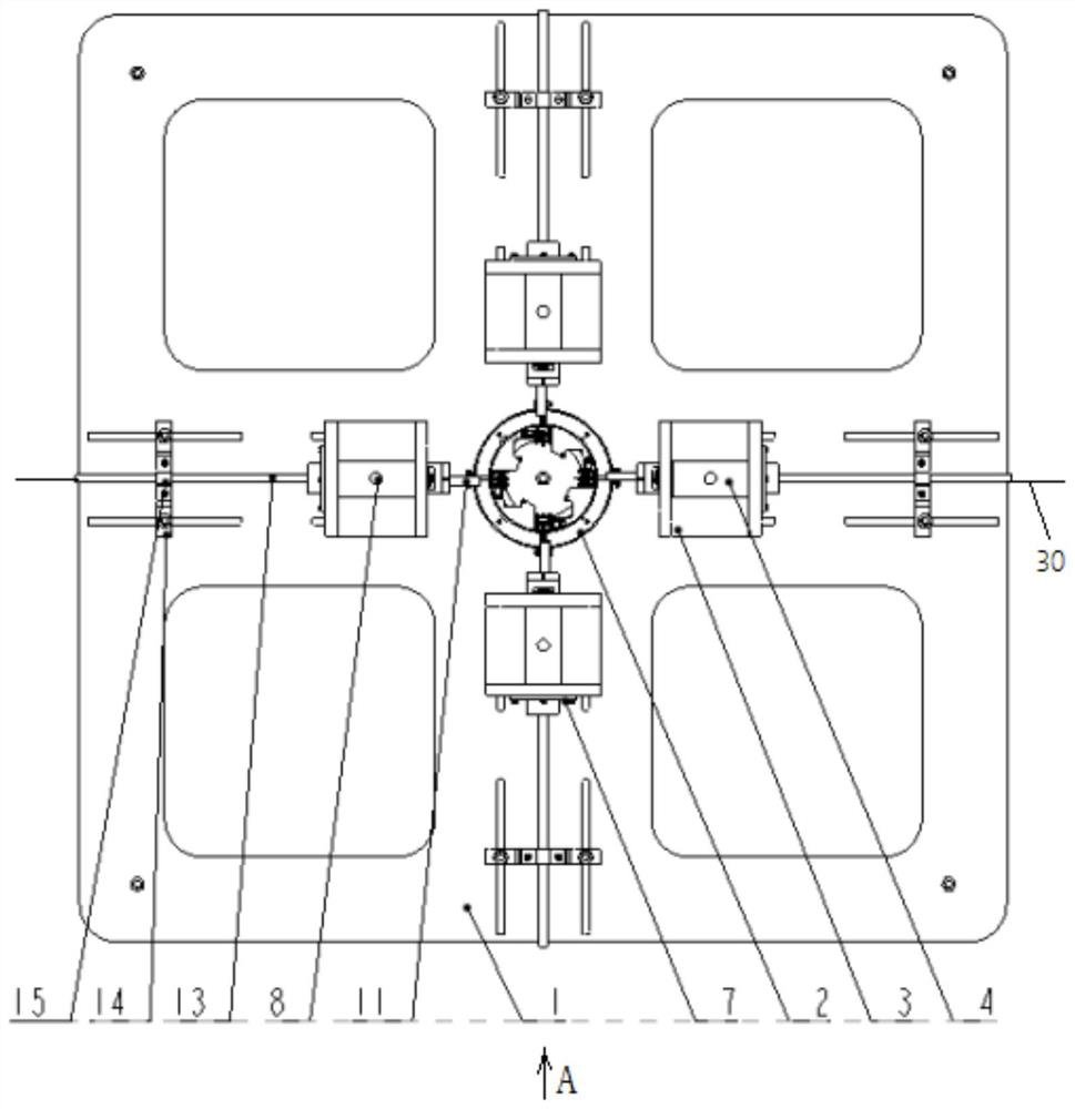 Composite device for zero correction and on-load test of guided missile steering engine