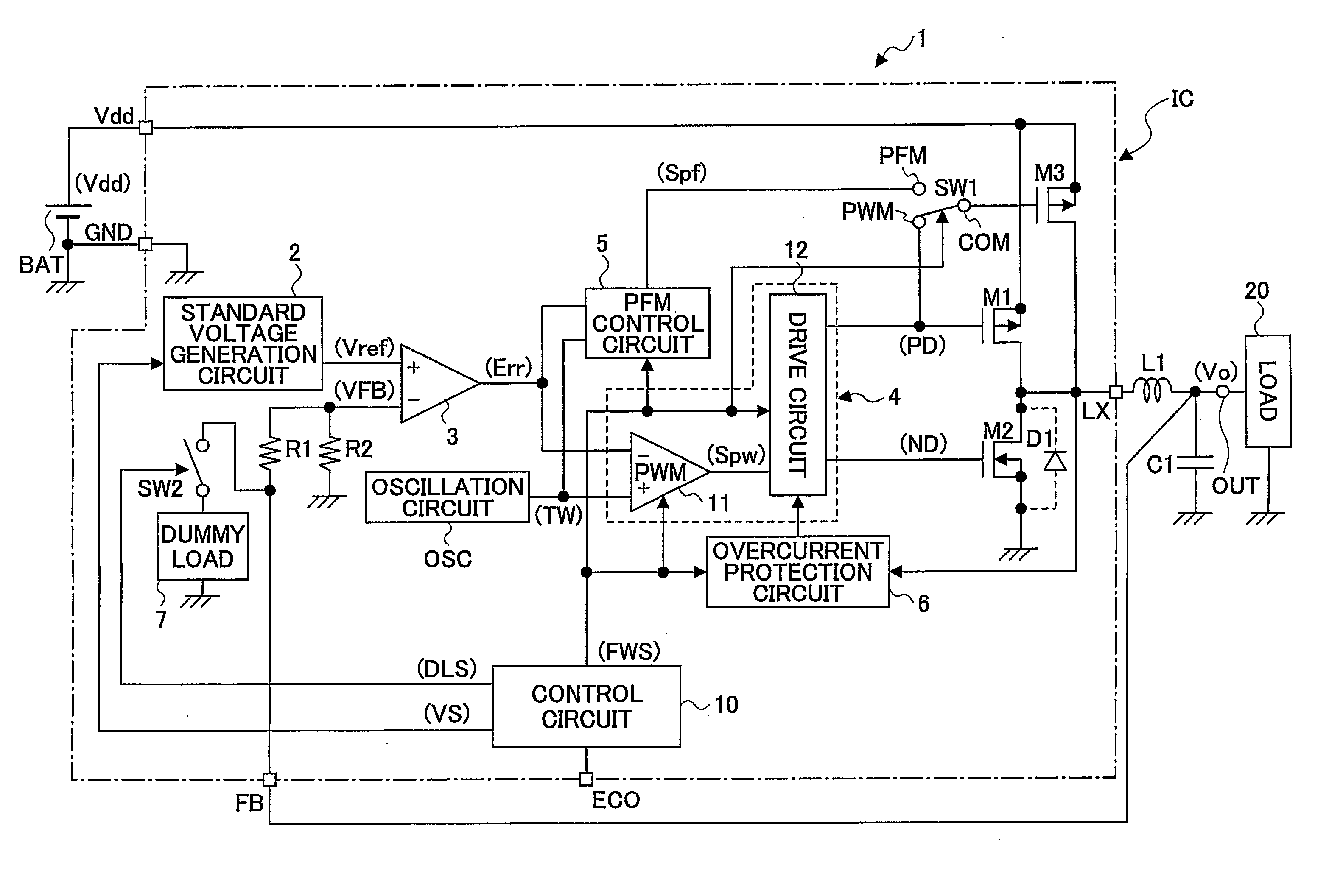 Switching regulator and method for switching output voltage thereof