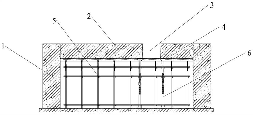 Convenient post-cast strip supporting device and construction method thereof