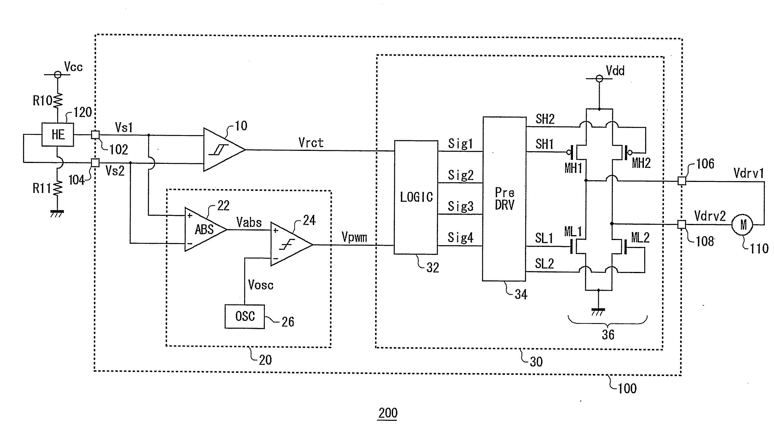 Motor drive device, method, and cooling device using the same