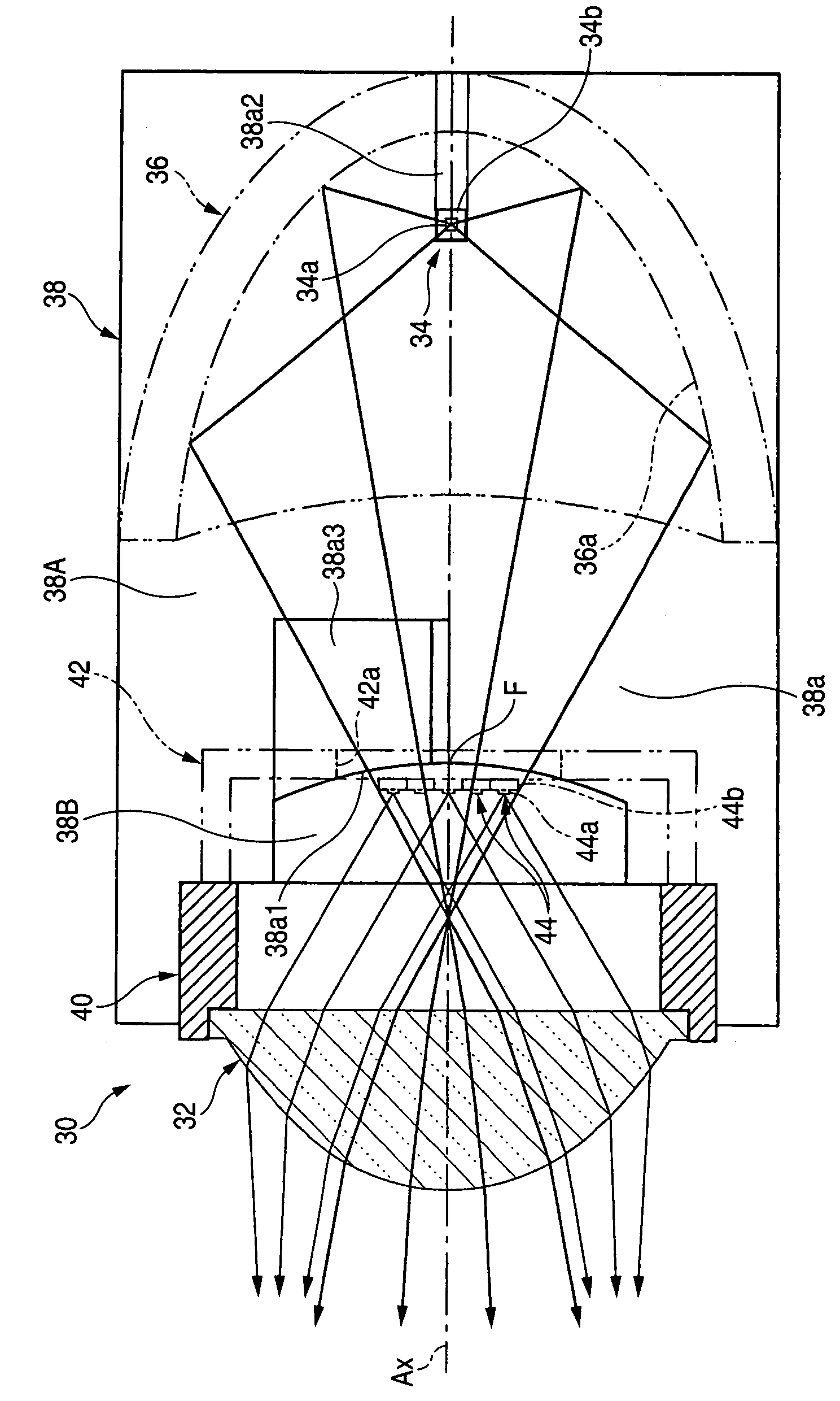 Lamp unit of vehicle headlamp