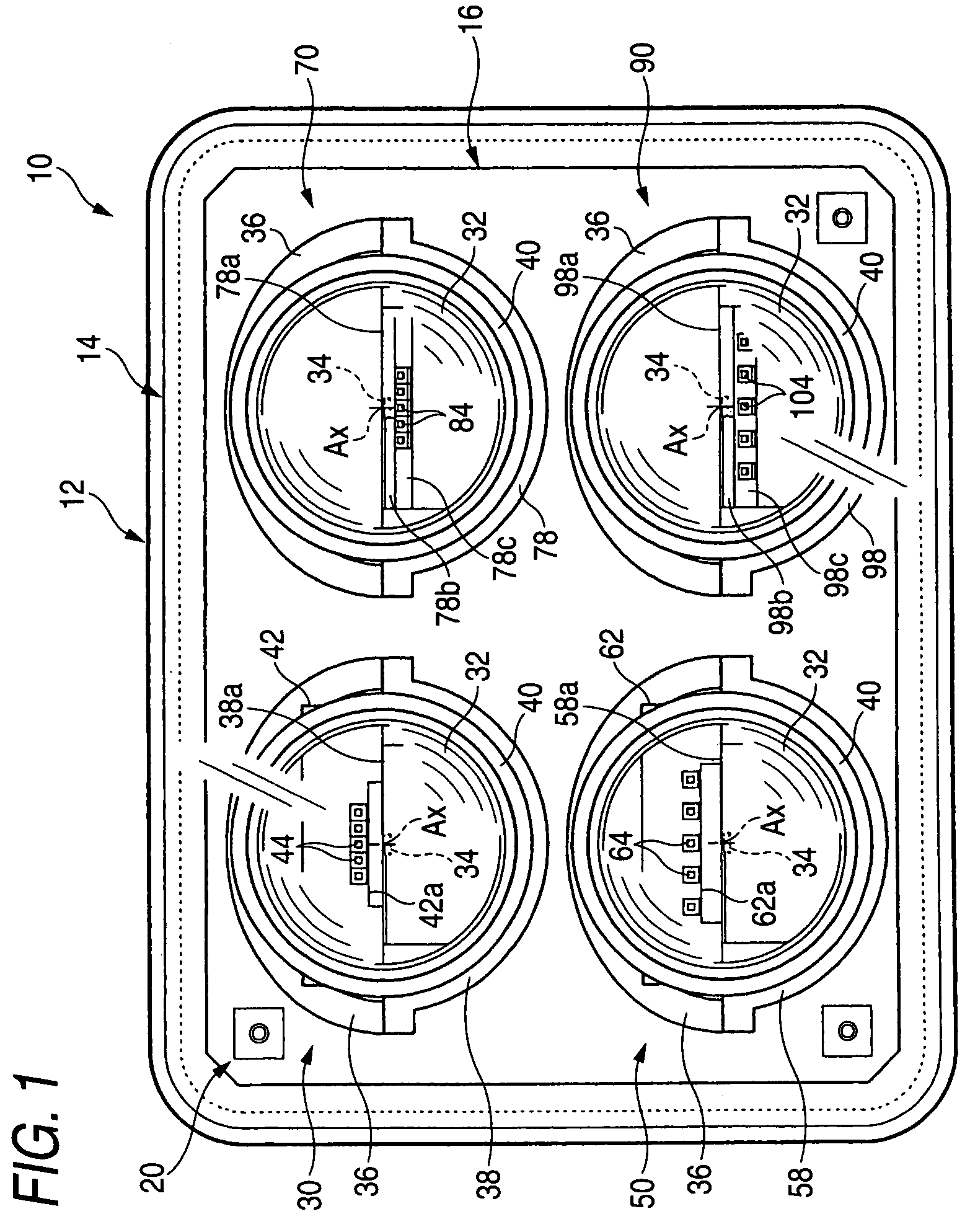 Lamp unit of vehicle headlamp