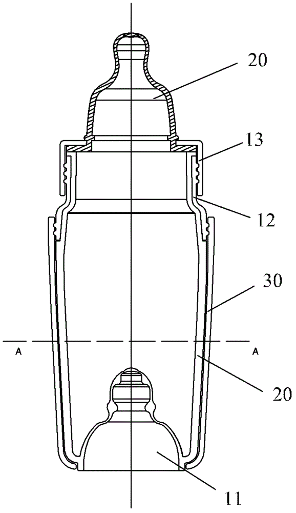 Novel feeding bottle with automatic milk spilling function