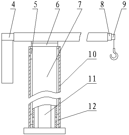 Double-telescopic self-balancing tower crane for cargo ship