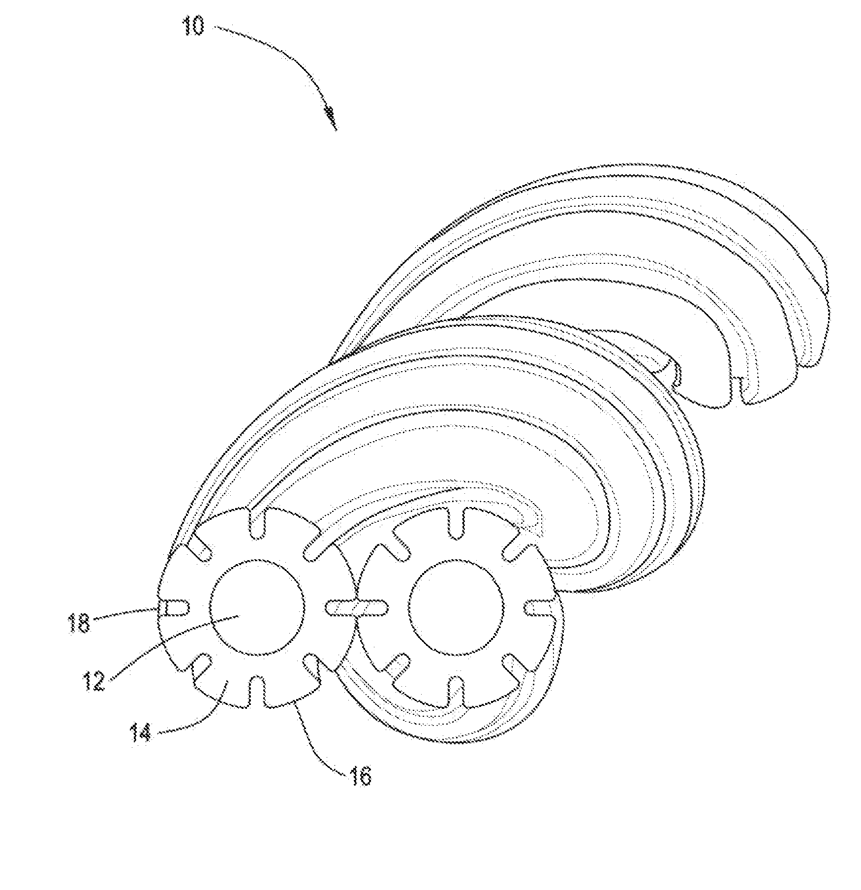 Forward twisted profiled insulation for LAN cables