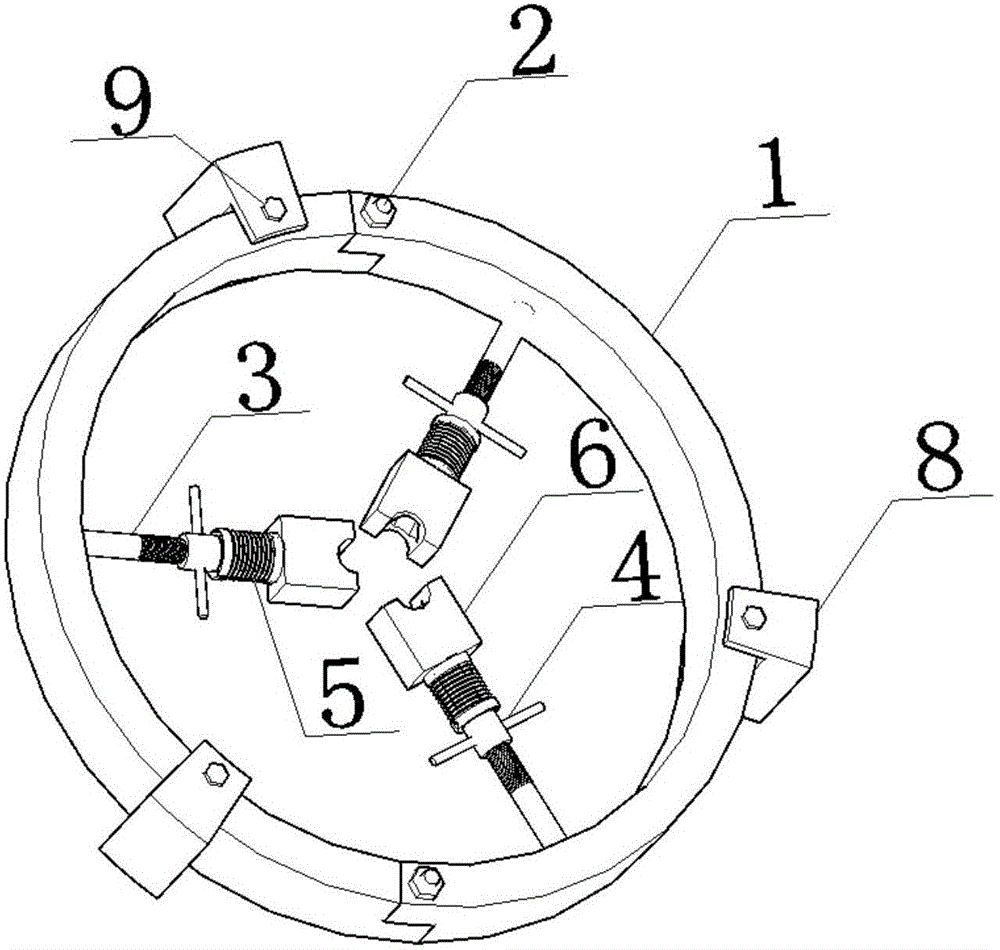 Perforating installing and positioning device and method for large member