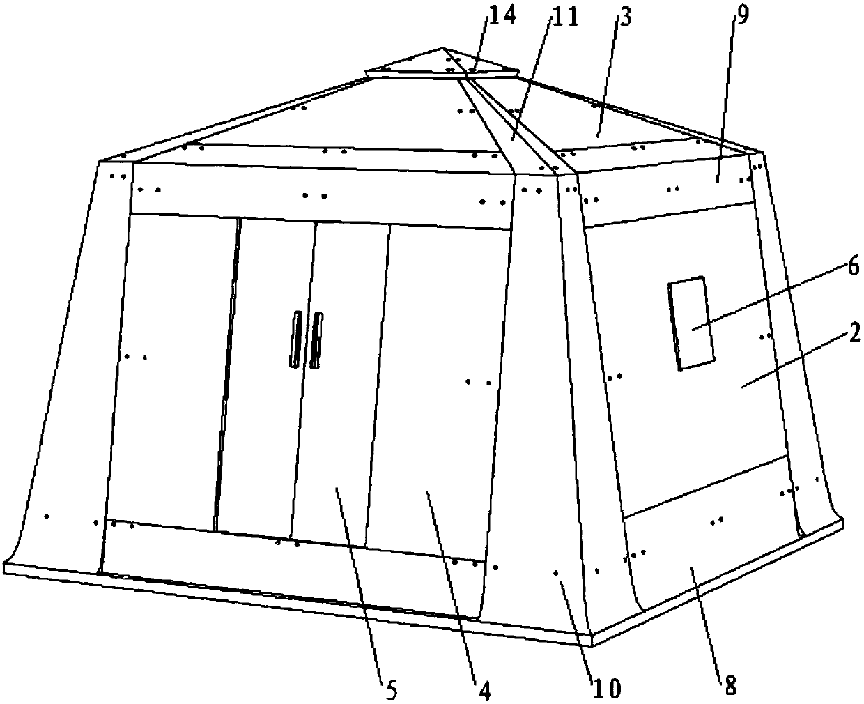 Production temporary housing for fish farmers