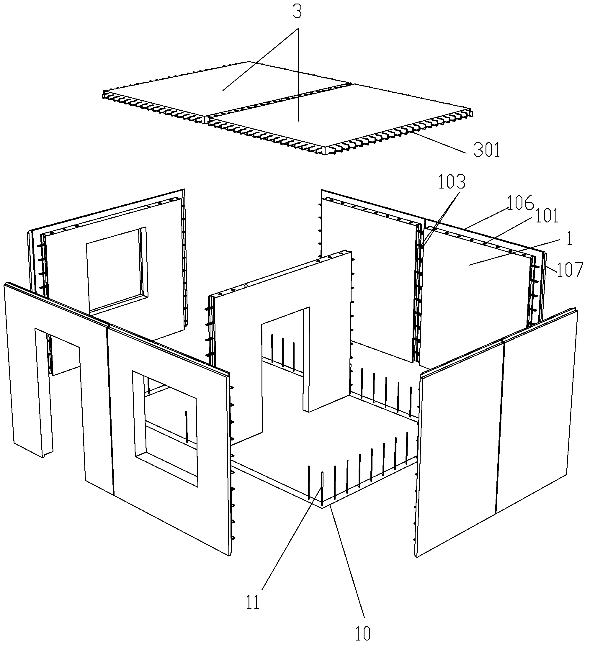 Prefabricated house wallboards, fully prefabricated house using wallboards, and installation method for fully prefabricated house