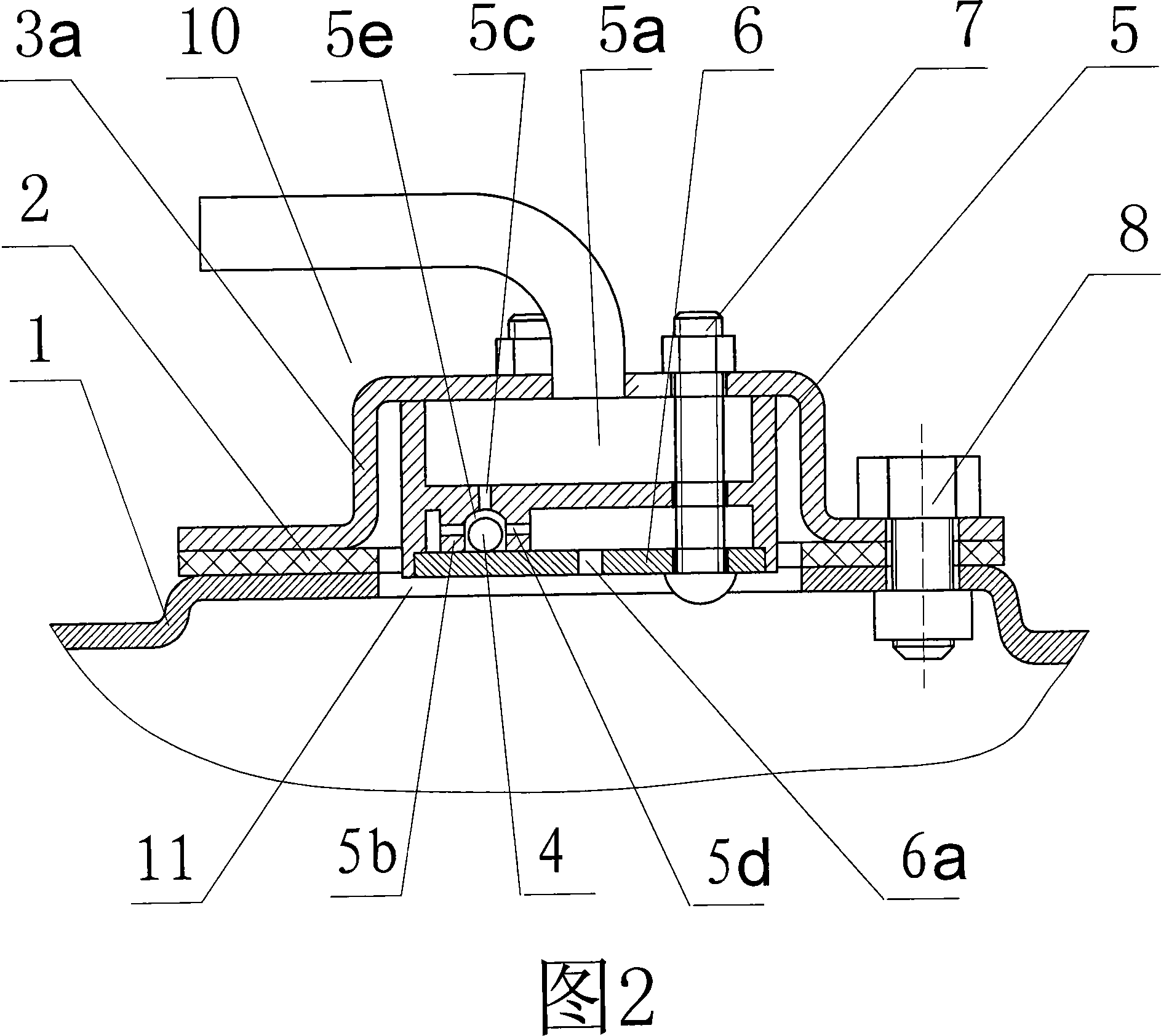 Inner concealed oil cell of two-wheel motorcycle preventing ventilation hole from spilling oil