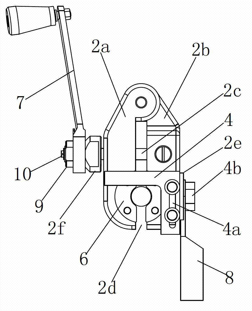 Rapid working clamp of pre-hanging type power distribution line de-icing engaged line