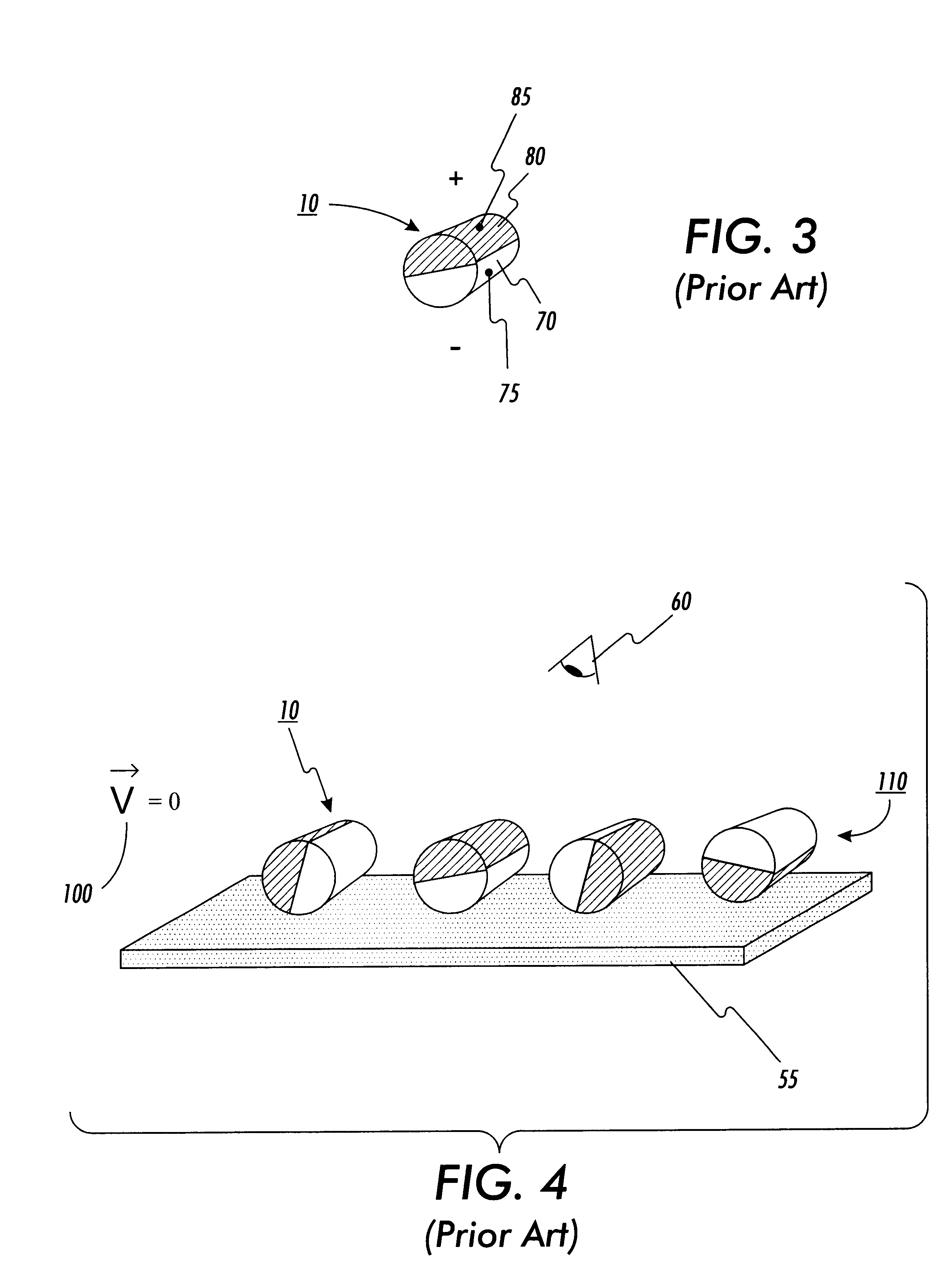 Rotating element sheet material and stylus with gradient field addressing