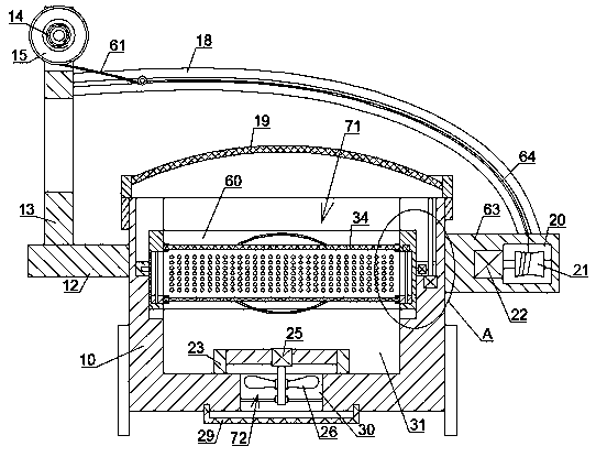 Tea drying machine capable of automatically overturning