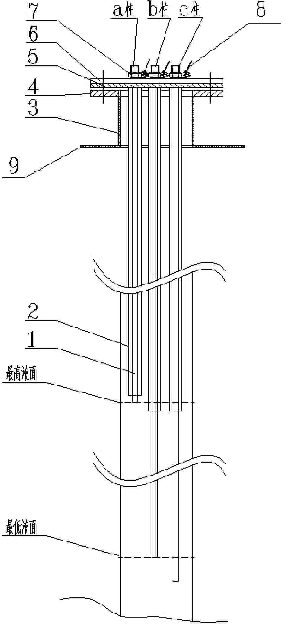 Liquid level detector for magnesium electrolytic cell