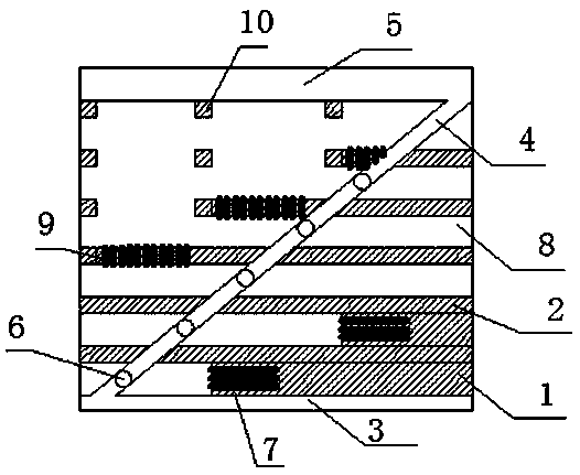 Gently inclined-inclined medium-thick orebody mining method