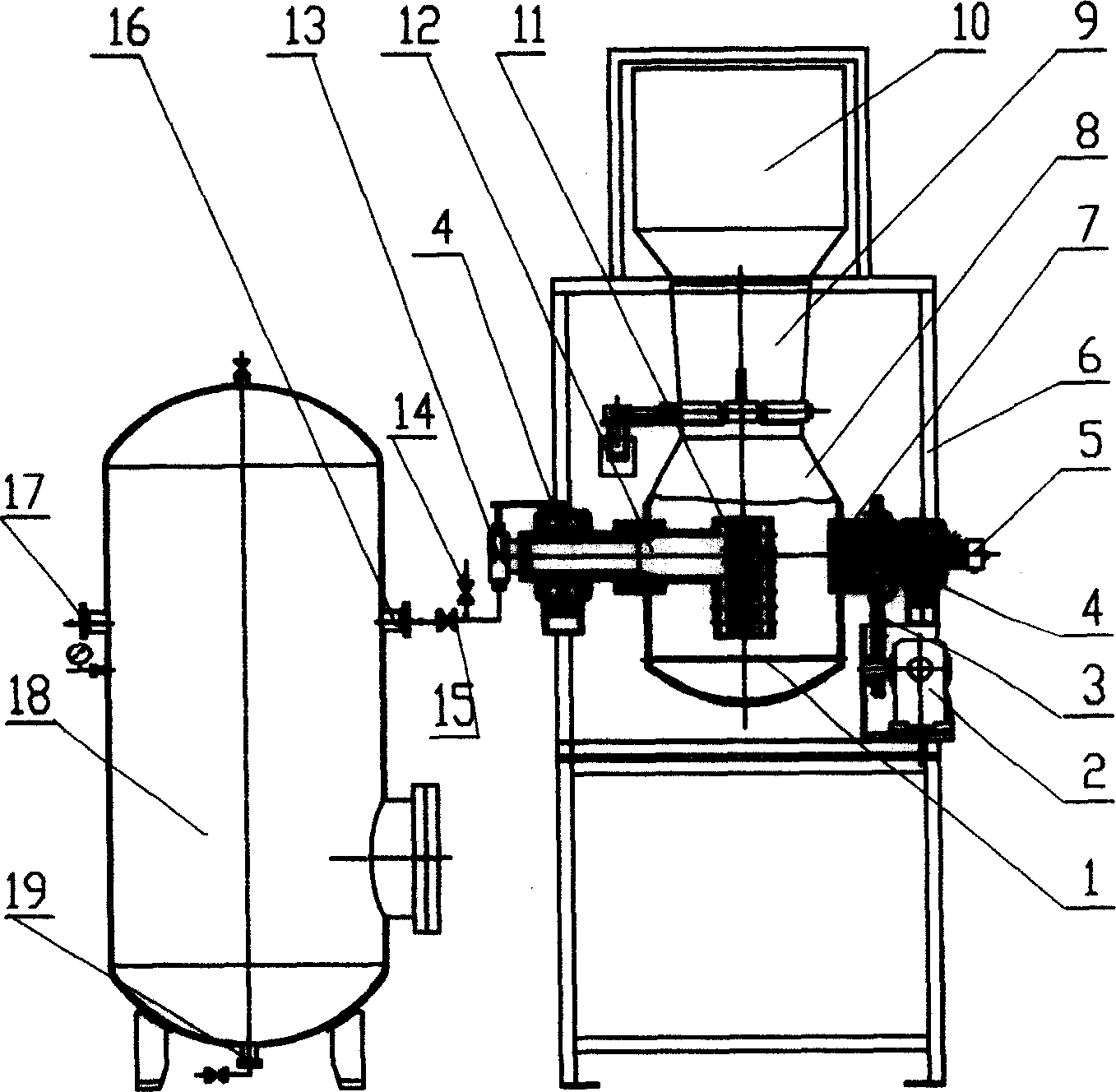 Revolving steamy peeling machine