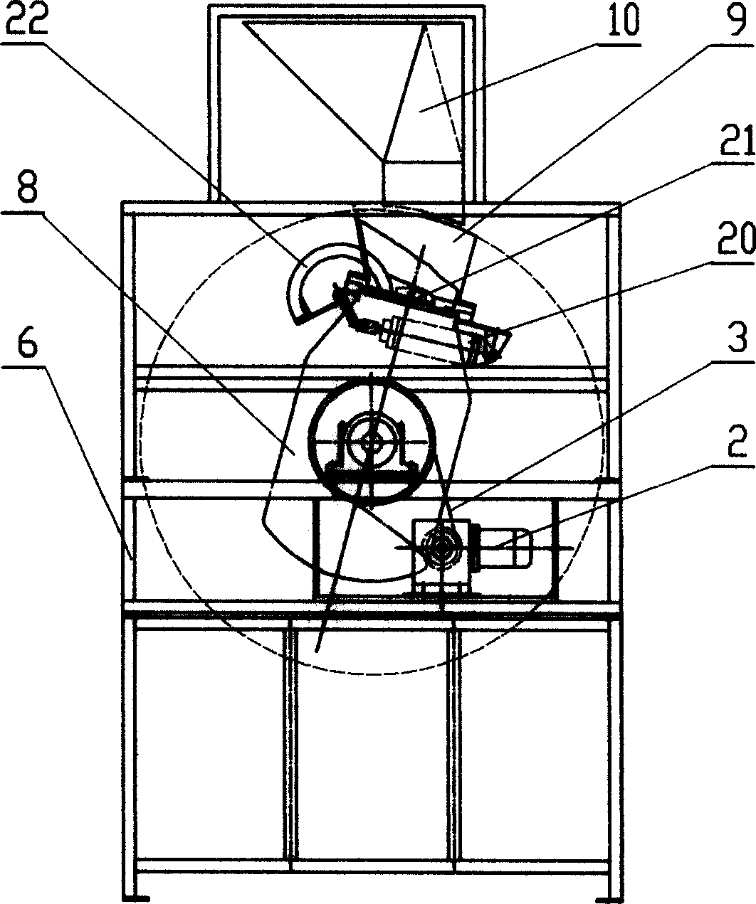 Revolving steamy peeling machine