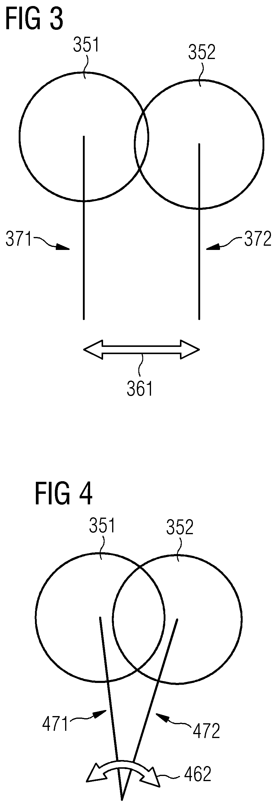 Control system for positioning at least two floating wind turbines in a wind farm